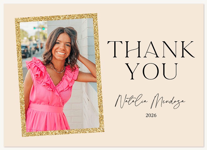 Golden Framed Thank You Cards 