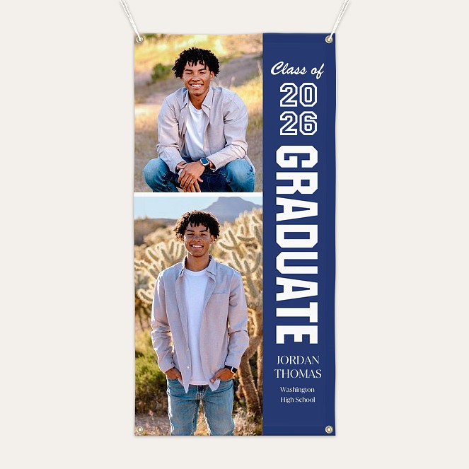 Bold Graduation Photo Banner Custom Banners