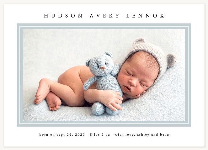 Double Frame Baby Announcements