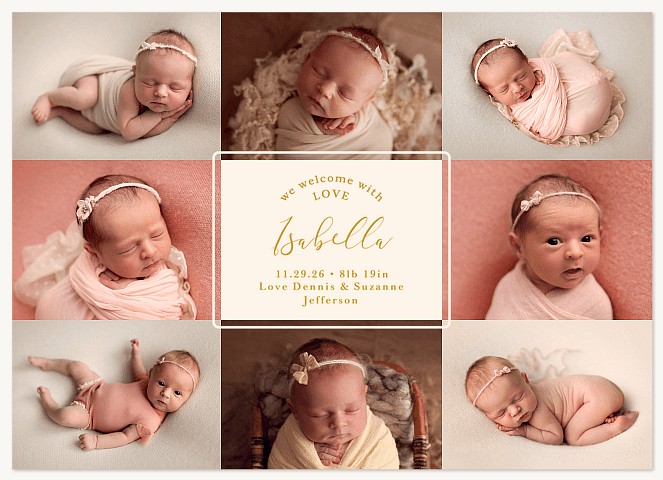 Framed With Photos Baby Announcements