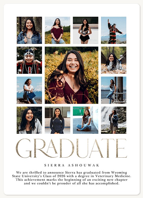 Gilded Scholar Graduation Cards