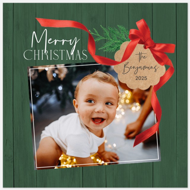 Rustic Charm Holiday Photo Cards