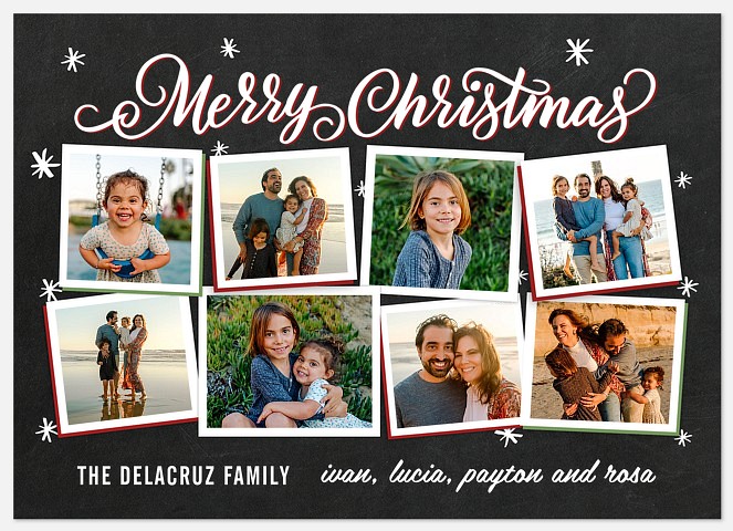 Whimsical Collage Holiday Photo Cards