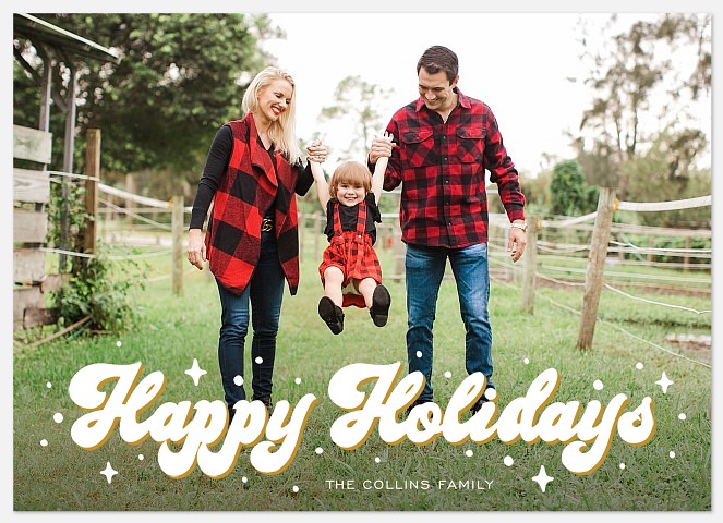 Groovy Greetings Holiday Photo Cards