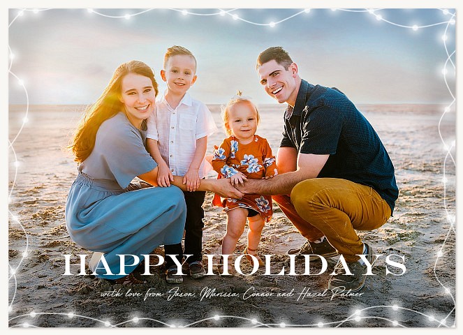 Light Frame Personalized Holiday Cards