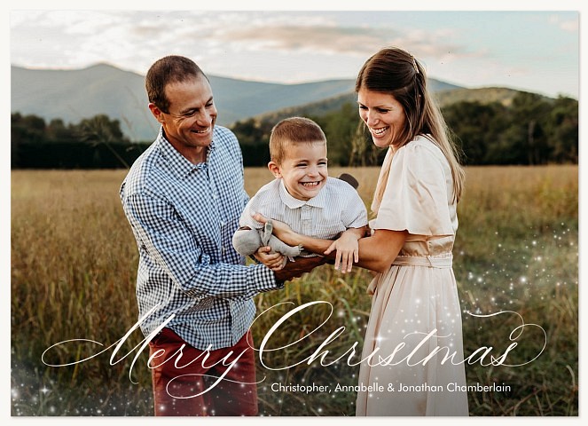 Candlelit Path Personalized Holiday Cards