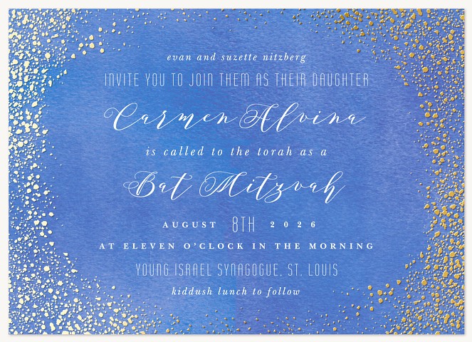Windswept Bat Mitzvah Invitations