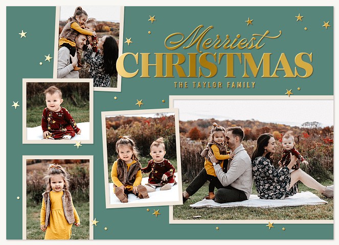 Soft Scattered Personalized Holiday Cards
