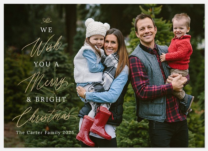 Merry & Bright Tree Holiday Photo Cards
