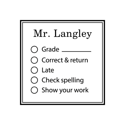 Classroom Checklist | Custom Rubber Stamps