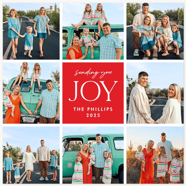 Framed Joy Personalized Holiday Cards