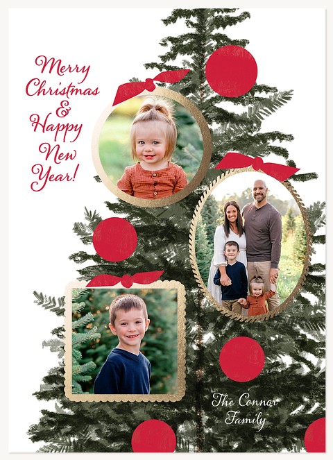Tree Frames Personalized Holiday Cards