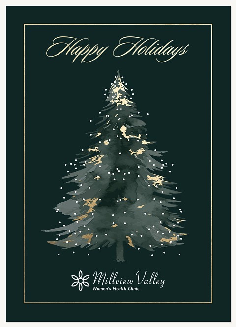 Glistening Tree Business Holiday Cards