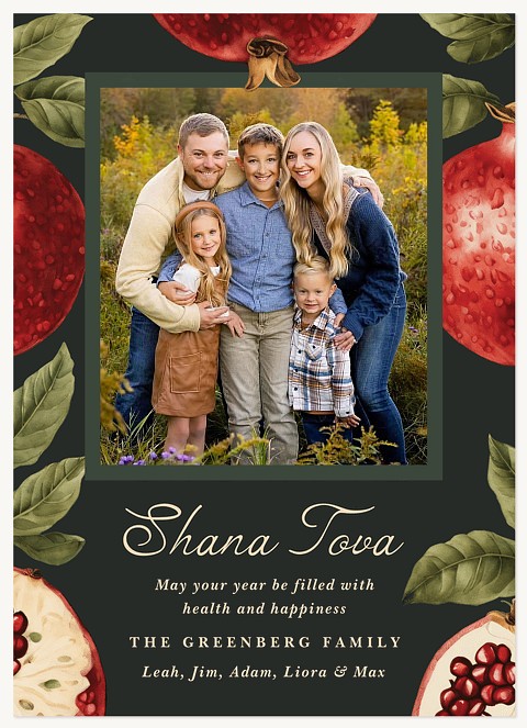 Watercolor Pomegranate Rosh Hashanah cards