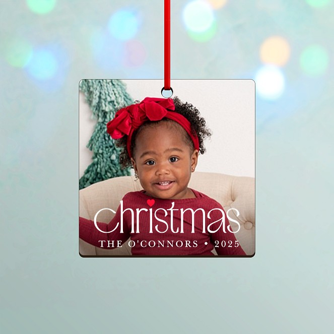 Modern Square Custom Ornaments