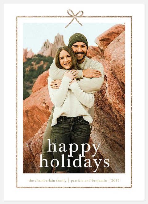 Glittering Gift Holiday Photo Cards