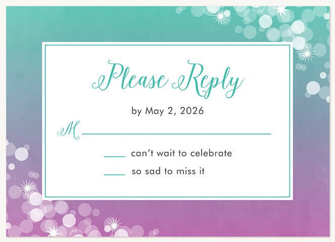 Dream Sparkles Quinceañera RSVP Cards