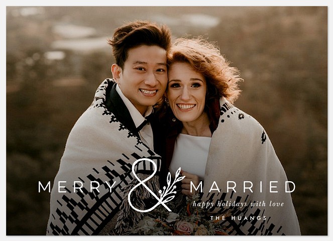 Berry Ampersand Holiday Photo Cards
