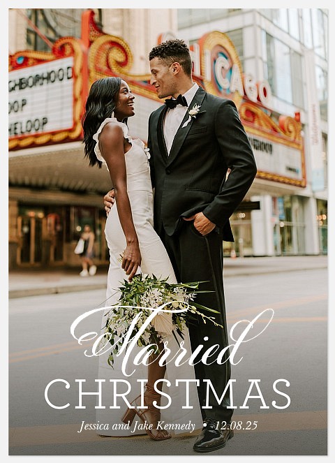 Newlywed Whimsy Holiday Photo Cards