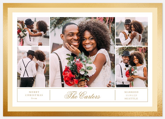 Double Matte Newlywed Christmas Cards