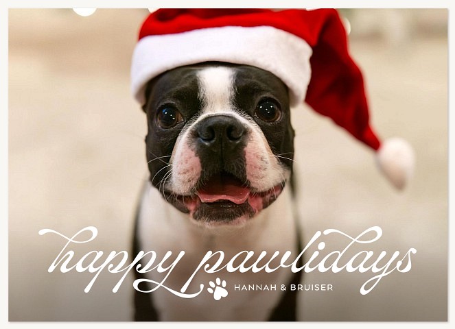 Happy Pawlidays Personalized Holiday Cards