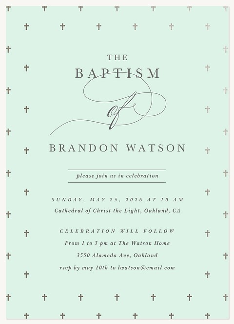 Blessed Pattern Baptisms & Christening Invitations
