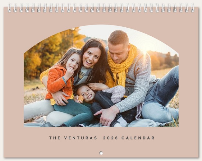 Minimalist Arch Calendar Custom Photo Calendars