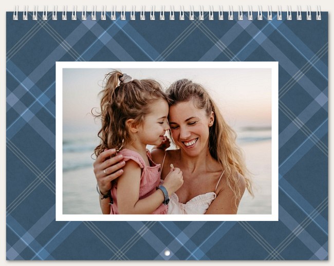 Indigo Plaid Calendar Custom Photo Calendars