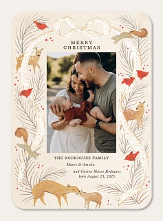 Personalized Family Our First Christmas As A Family Of Three Ornament - View #3