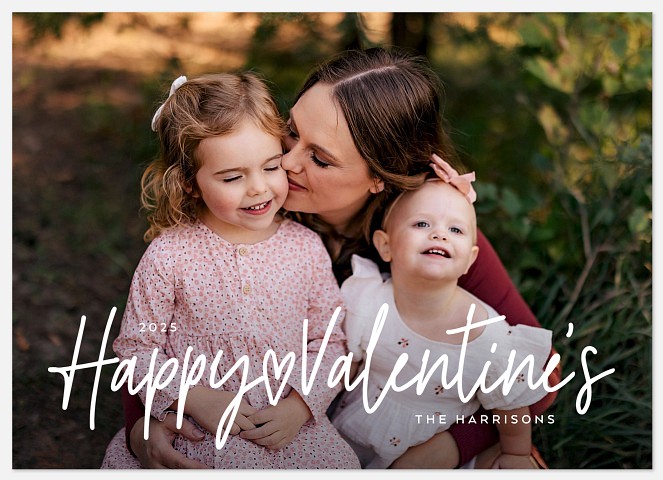Heartfelt Script Valentine Photo Cards