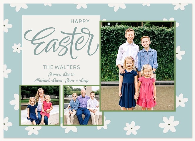 Simple Flower Scatter Easter Cards