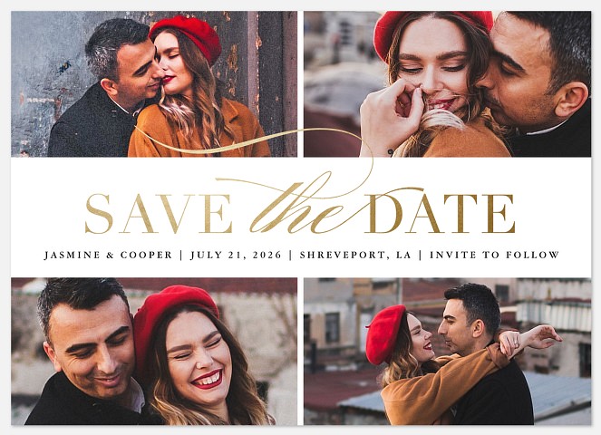 Stylish Showcase Save the Date Photo Cards