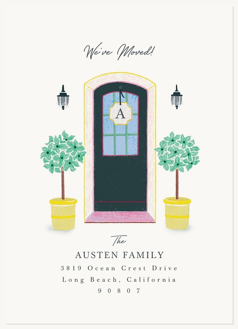 Monogram Door Moving Announcements