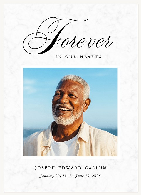 Subtle Marble Memorial & Sympathy Cards