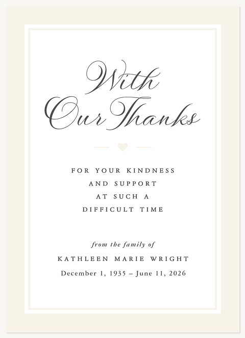 Sincerely Memorial & Sympathy Cards