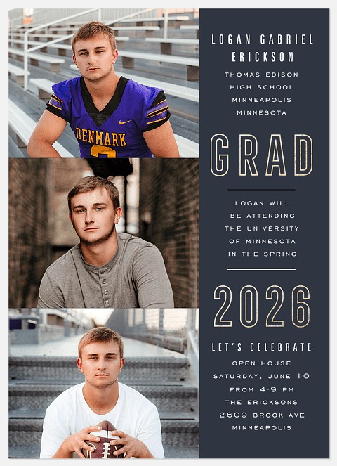 Streamlined Side Graduation Cards