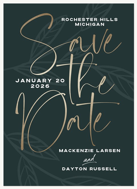 Big Script Save the Date Cards
