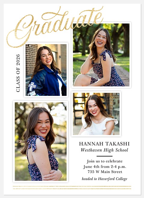 Glittered Graduate Graduation Cards