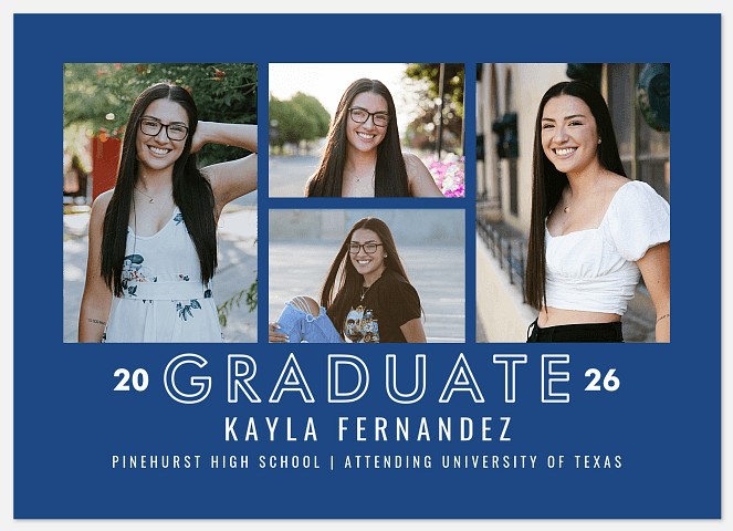 Outlined Graduate Graduation Cards