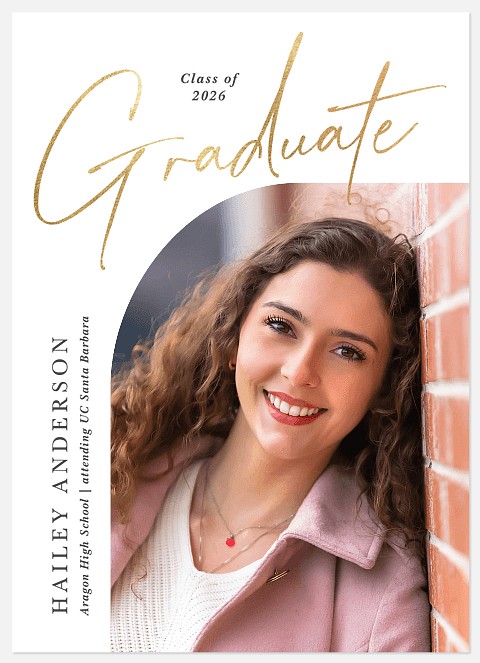 Arched Portrait Graduation Cards