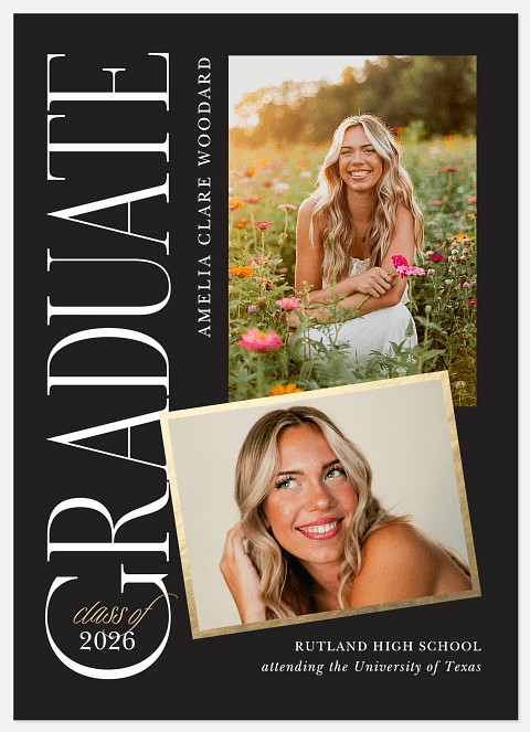 Modern Editorial Graduation Cards