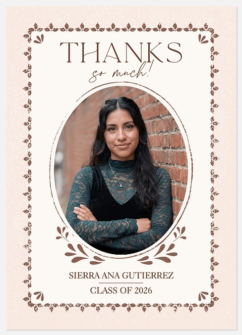 Bandana Frame Thank You Cards 