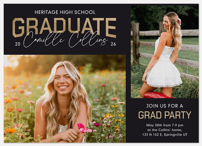 Radiant Shimmer Graduation Cards