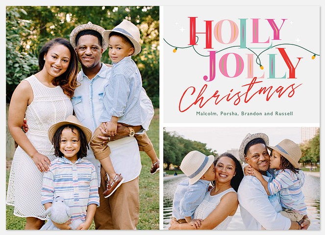 Christmas Lights Holiday Photo Cards