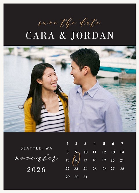 Modern Calendar Save the Date Cards