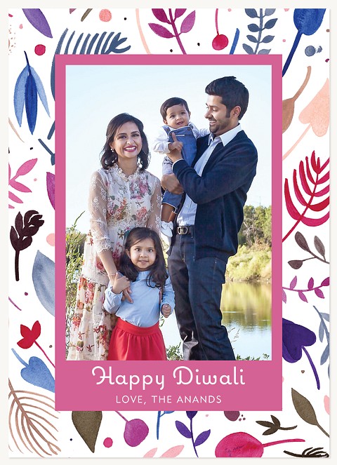 Diwali Florals Diwali Holiday Cards