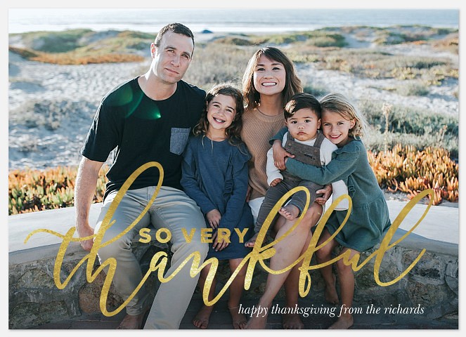 Golden Gratitude Thanksgiving Cards