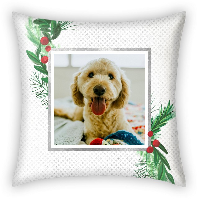 Modern Mistletoe Custom Pillows