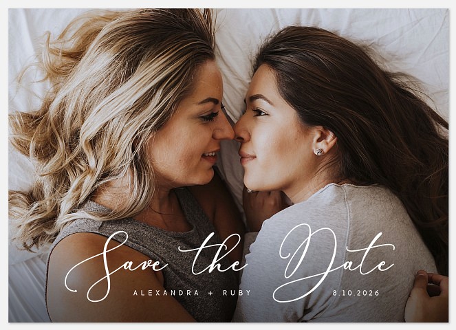 Fresh Penmanship Save the Date Photo Cards