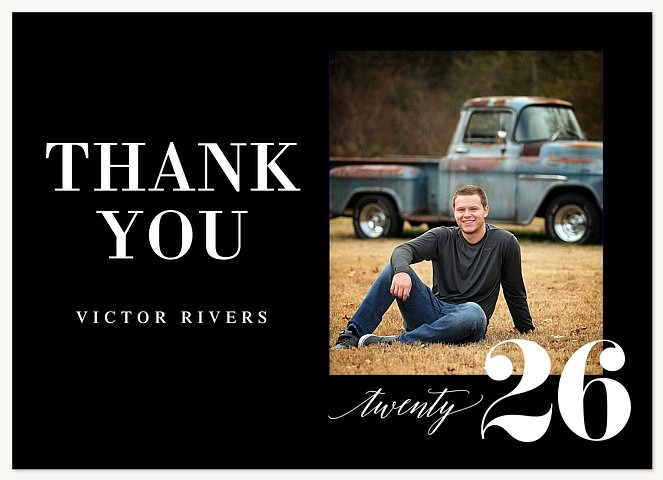 Quad Layout Graduation Thank You Cards